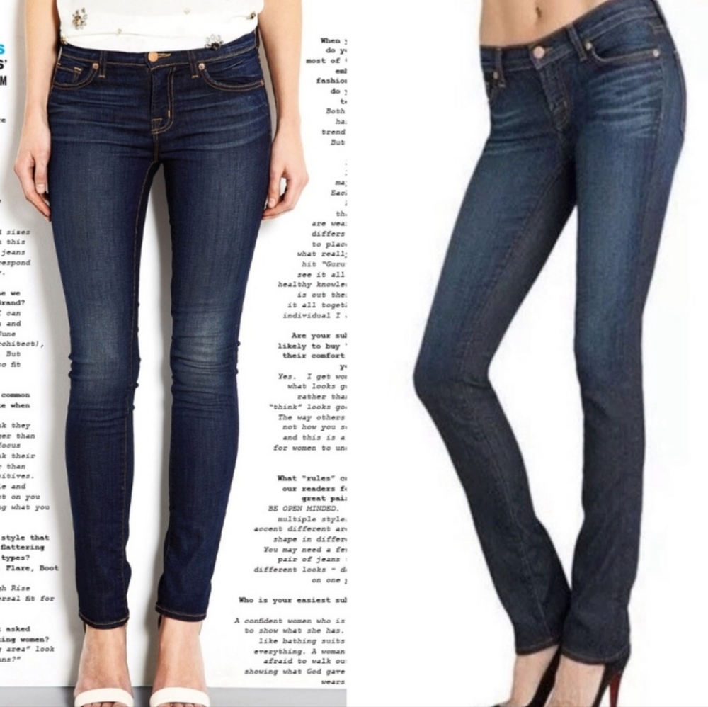 J BRAND Jeans Pencil Leg Dark Wash Denim Pants Size 27